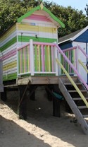 Dolly Mixtures beach hut at Wells